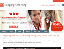 Tablet Screenshot of languageofcaring.com